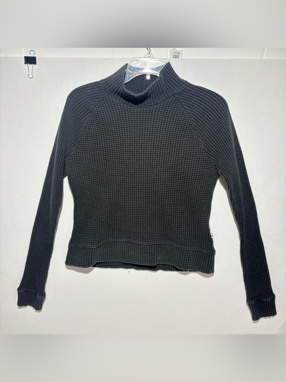 The North Face Black Waffle Knit Mock Neck Sweater